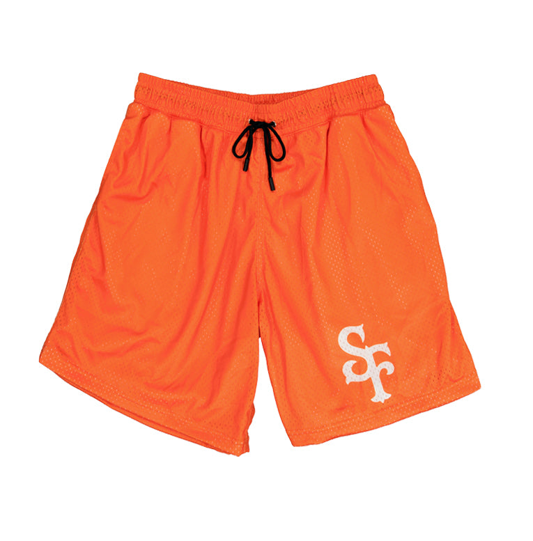 Monogram Mesh Shorts Orange